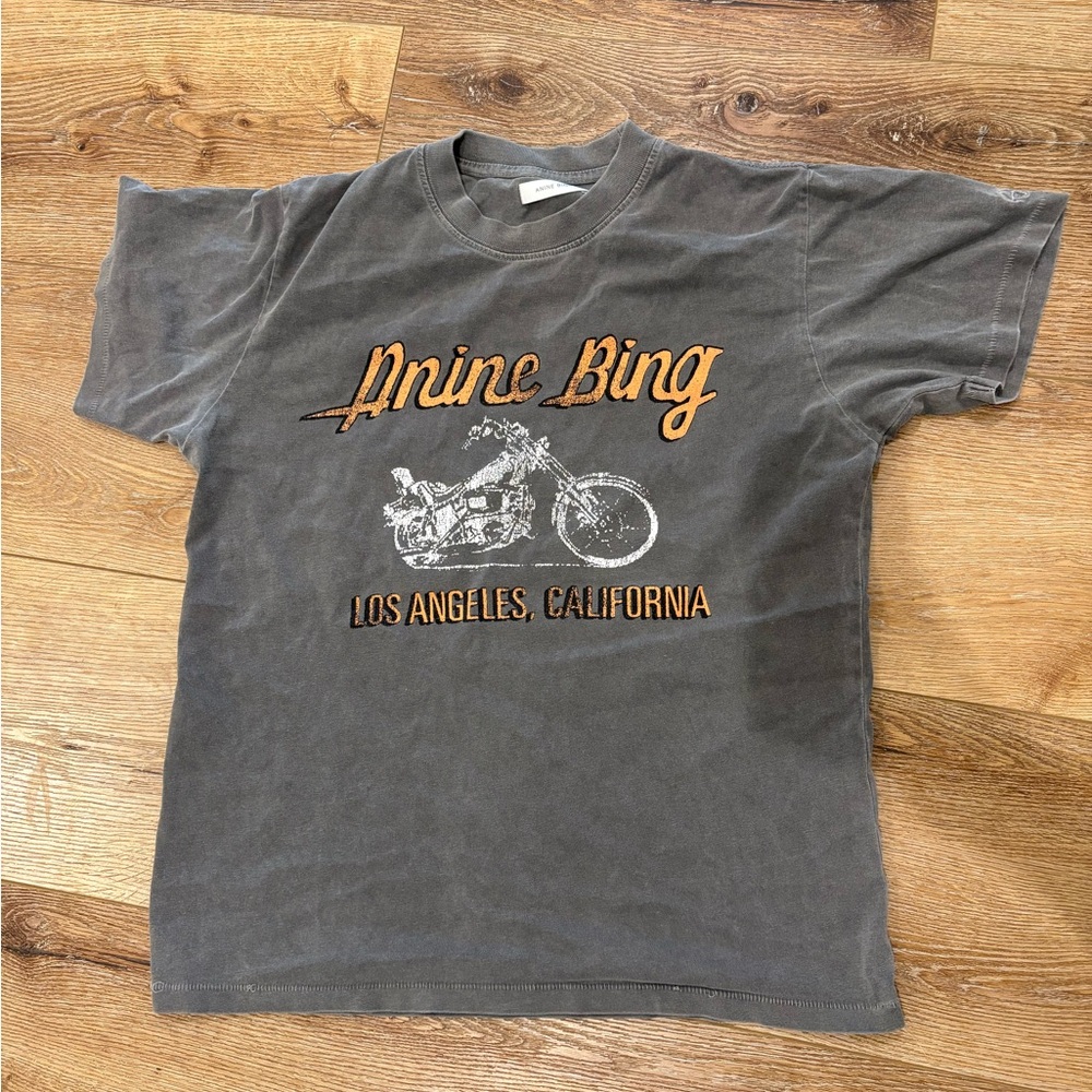 Anine Bing Gray Graphic T-Shirt